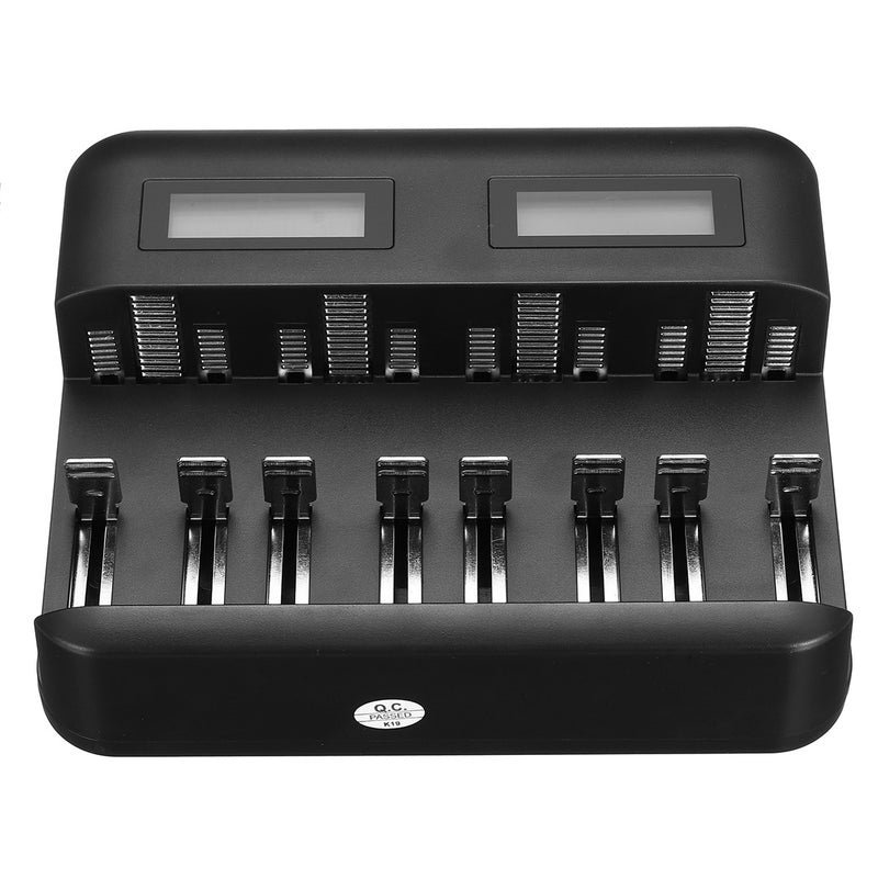 8 Slots Intelligent LCD Display USB Battery Charger for AA AAA C D Size Battery