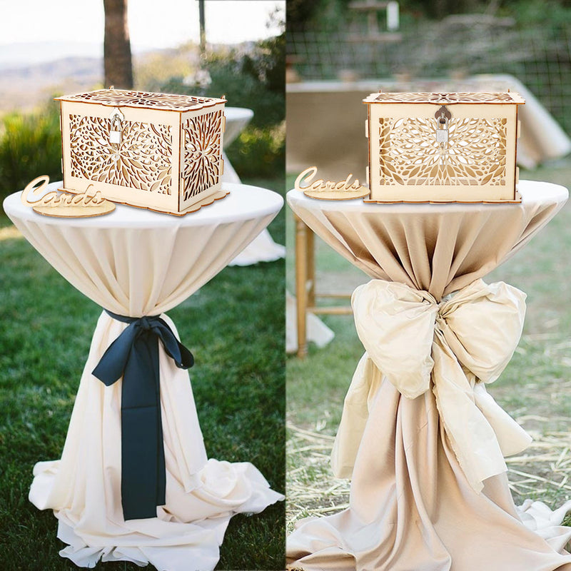 Wooden Wedding Card Box Collection Gift Card Post Boxes Weddings Decor With Lock