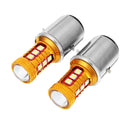 Pair 12V BA20D H6 COB Motorcycle Headlight LED Bulbs W/ High Low Beam