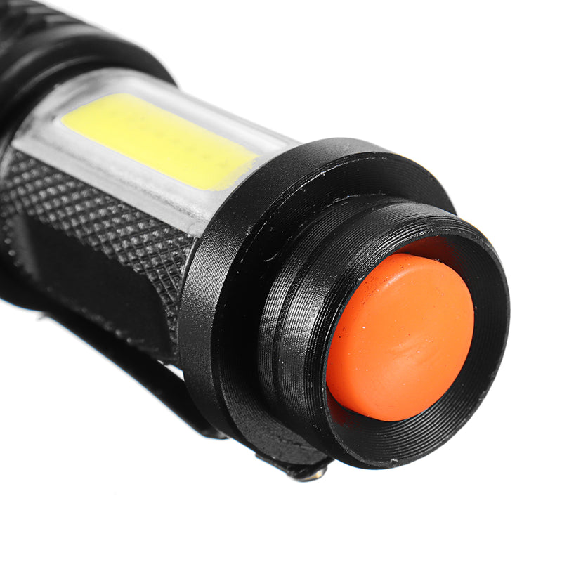 Mini T6 COB LED Flashlight Torch USB Lamp Zoomable Penlight 14500 4 Mode