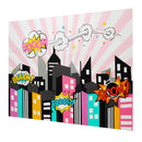 5x7FT 9x6FT Vinyl Cartoon City Booom Photography Backdrop Background Studio Prop