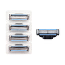 Minleaf ML-GT3 8pcs Men's 3-Layers Razor Blade Refills fit with Gillette MACH 3 Razor Replacement Head with Aloe Vera Lubrastrip