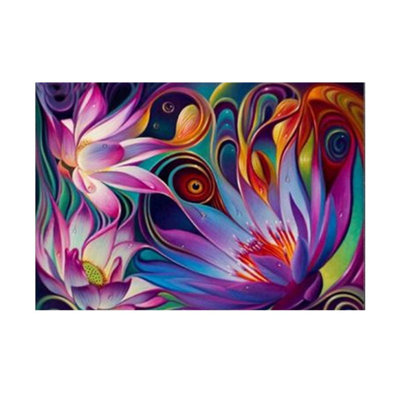 5D Diamond Painting Modern Lotus Art DIY Embroidery Cross Craft Home Decorations Diamond Paintings Tool