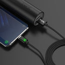 TOPK F-Line 2.4A Type C LED Magnetic Braided Fast Charging Data Cable 1M For Smart Phone Tablet
