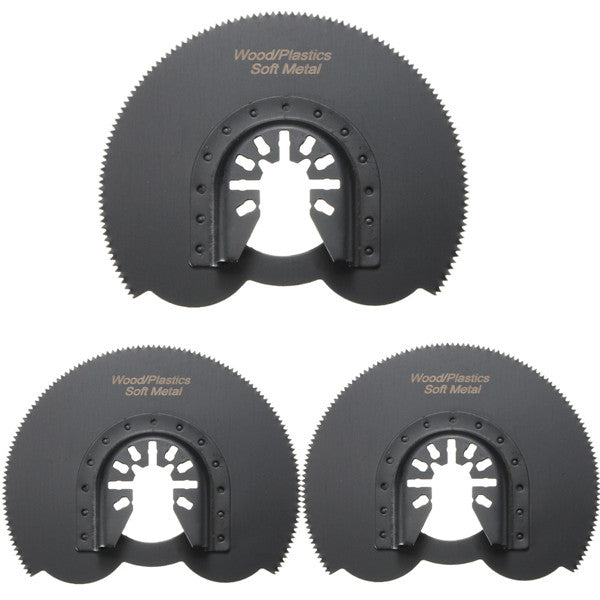 3pcs 88mm Half Circular Flush Saw Blades Ocsillating Multitool Accessories Oscillating Tools