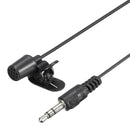 3.5mm External Microphone Mic Clip Lapel Tie With Mini USB Cable Adapter for GoPro Hero 3 3 Plus 4