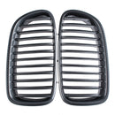 Pair Carbon Fiber ABS Front Kidney Grille For BMW F18 F10 F11 5 Series 2010-2016