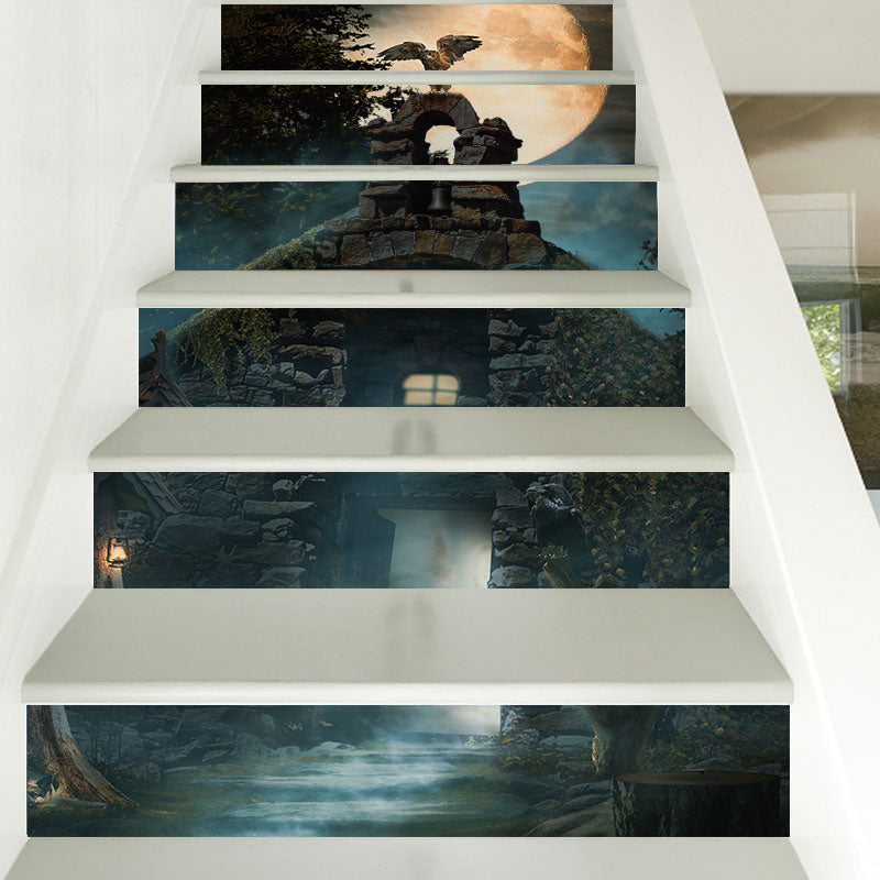 Miico LT006 Halloween Sticker Wall Stair Sticker Removalbe Floor-Stairkers Waterproof Stickers