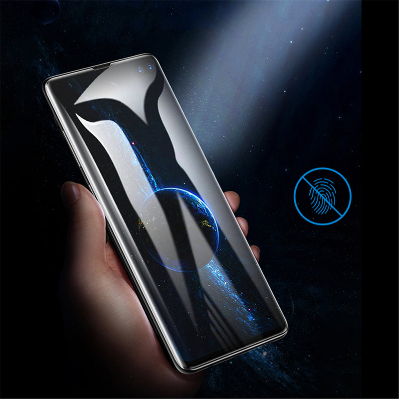 Rock Support Ultrasonic Fingerprint 0.18mm Self-healing 3D Curved Hydrogel Screen Protector For Samsung Galaxy S10 Plus Fingerprint Resistant TPU Film