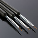 3x Tiny Acrylic Nail Art Drawing Painting Pen Brush Set