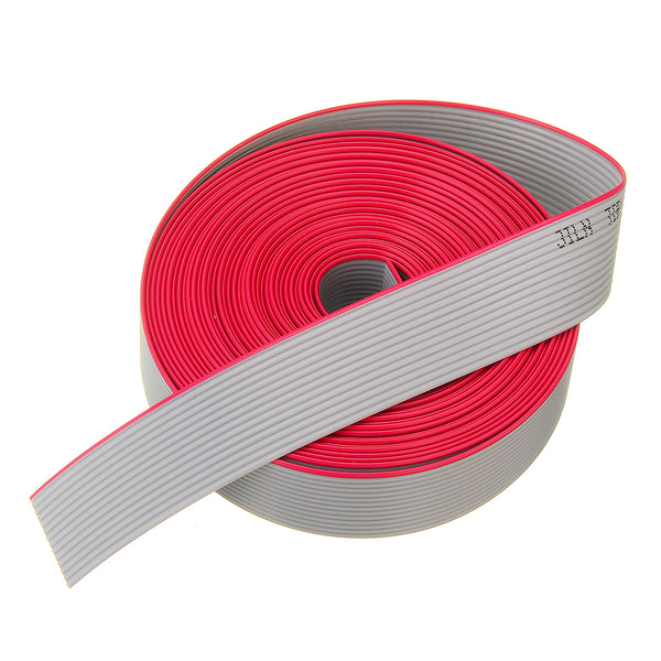 5M 1.27mm Pitch 14 Pin 14P Grey Gray Flat Ribbon Data Cable Wire Connector AWG28 300V