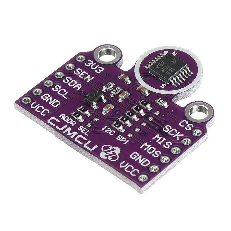 CJMCU-1335 3.3V/5V I2C SPI Hall Effect 360 Non-Contact X-Y Plane Angle Sensor Module
