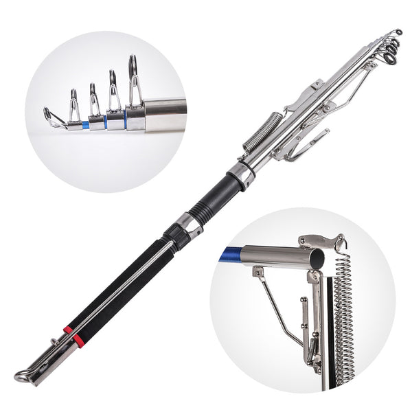 ZANLURE 1.5/ 1.8/ 2.1/ 2.4m Automatic Fishing Rod Fishing Essential Sea River Lake Stainless Steel Fishing Rod Holder Fishing Pole For Sensitive Operation Fishing Sport Tool
