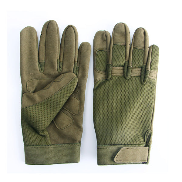 Three Soldiers Outdoor Soft Tactical Gloves Full Finger Glove Slip Resistant For Cycling Camping Hunting
