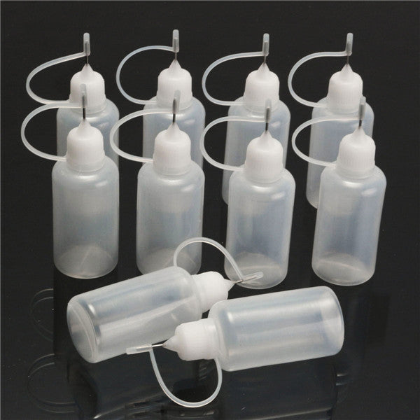 10PCS 30ml Transparent Plastic Dropper Empty Bottle