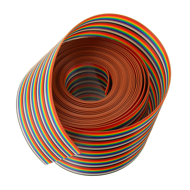 5M 1.27mm Pitch Ribbon Cable 50P Flat Color Rainbow Ribbon Cable Wire Rainbow Cable