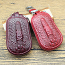 4*2*8CM Genuine Leather Car Key Case Bag Keychain Remote Protector Cover Universal
