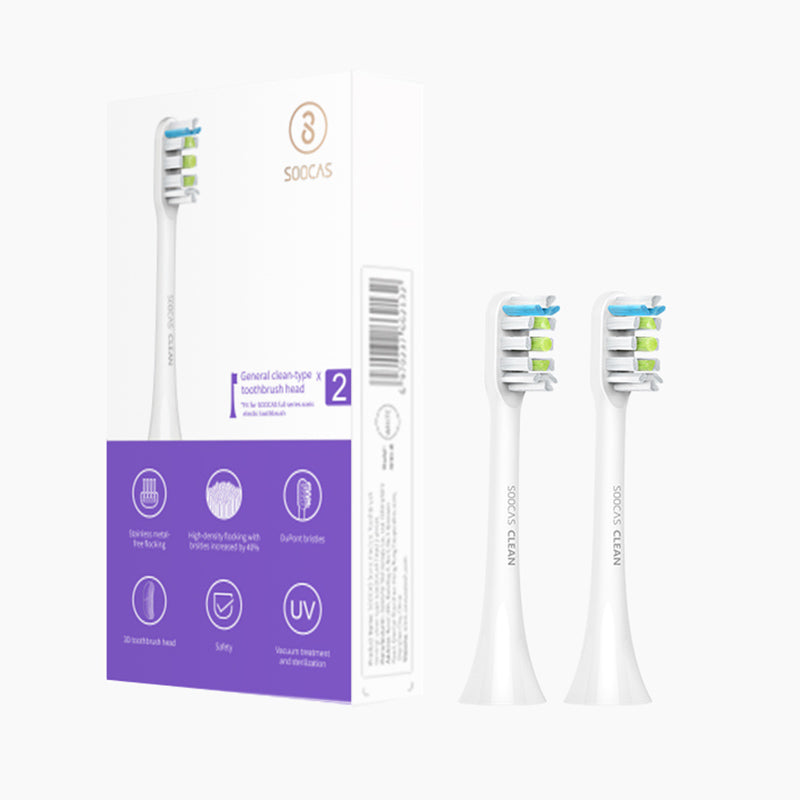 2pcs SOOCAS X1 Replacement Toothbrush Heads For SOOCAS X1 Electric Toothbrush White from Xiaomi Youpin