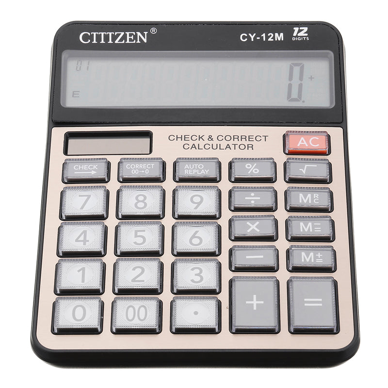 GTTTZEN CY-12M Dual Power Calculator Electronic  Calculator 12 Digits Computer Keys Computer Office