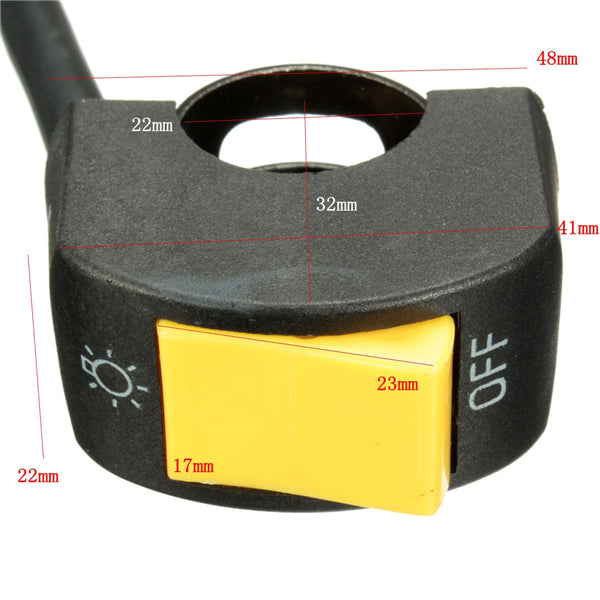 7/8Inch Universal Motorcycle Handlebar Fog Spot Headlight ON/OFF Switch