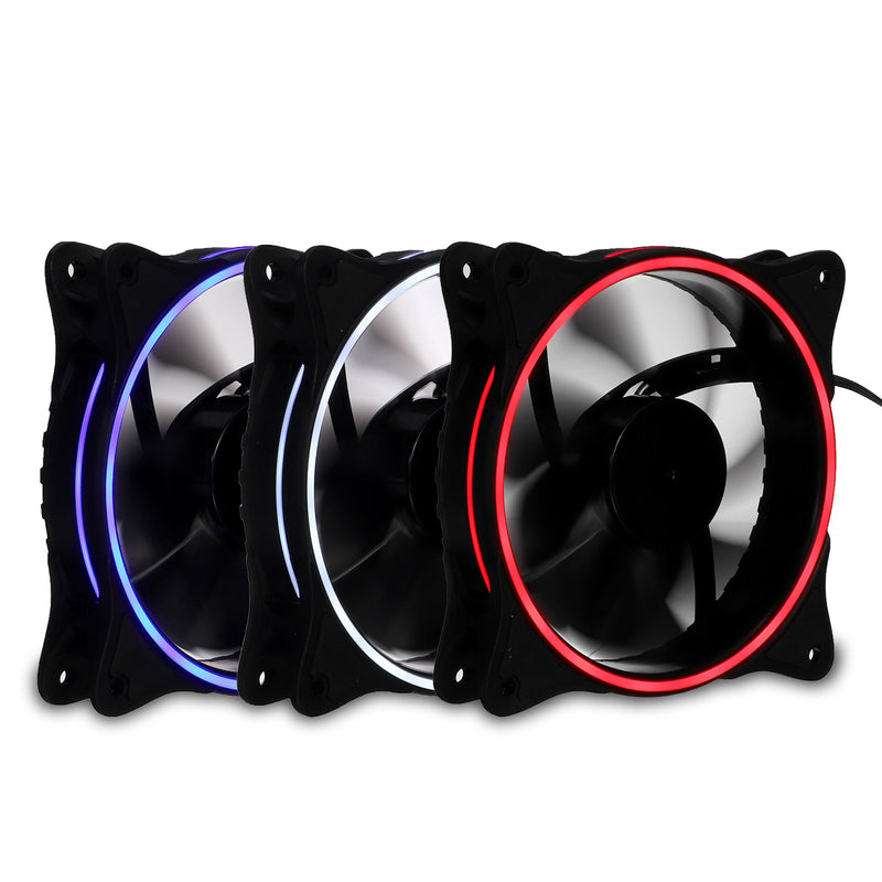PC Case Fan Computer Ultra Silent LED Lights Cooler Cooling Heatsink Fan