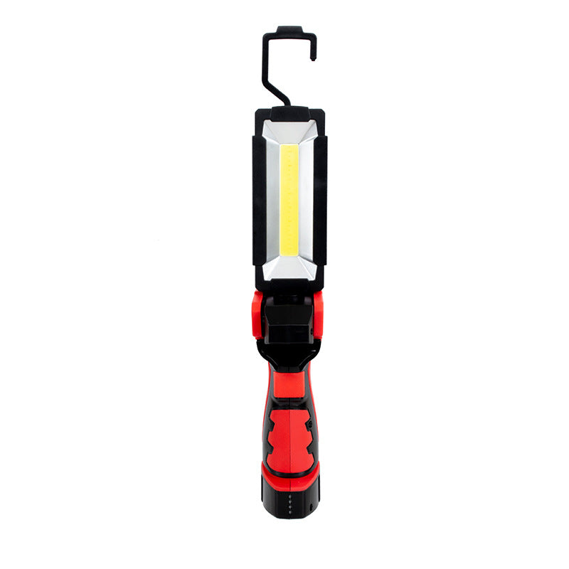 XANES White COB/Red COB+LED 800Lumen 5Modes USB Rechargeable LED Flashlight Outdoor Magnetic Work Light Emergency Light