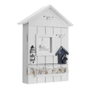 Wooden Storage Box Rack Cabinet Keys Security Case Shabby Chic Lighthouse Wall Mounted Holder