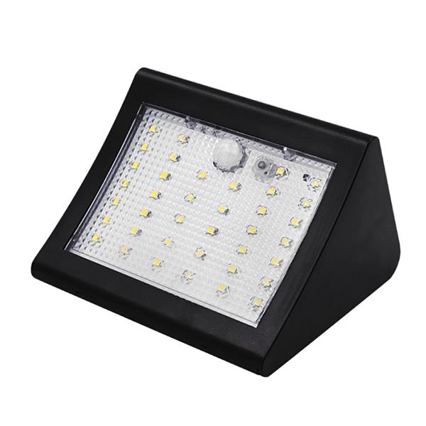 Solar Powered 38LED IP65 Waterproof 500LM PIR Motion Sensor LED Wall Light Outdoor  Security Lamp