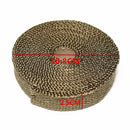 7.5mX2.5cmX1.6mm Titanium Motor Car Insulation Exhaust Header Heat Wrap With Stainless Ties Kit