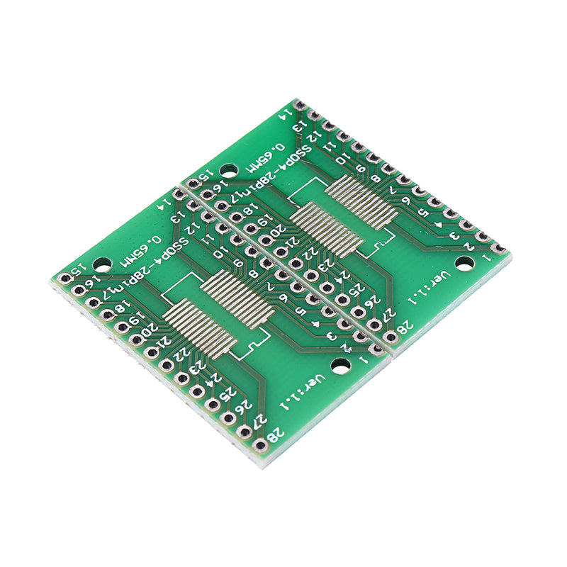 10pcs TSSOP28 SSOP28 To DIP28 SOP28 Transfer PCB Board DIP Pin Board Pitch Adapter