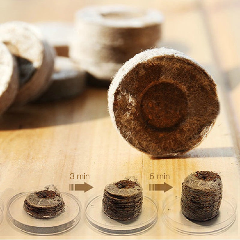 Honana HG-GT10 10Pcs Seedling Soil Block Peat Pellets Seed Starting Plugs Garden Tool Seeds Starter Pallet