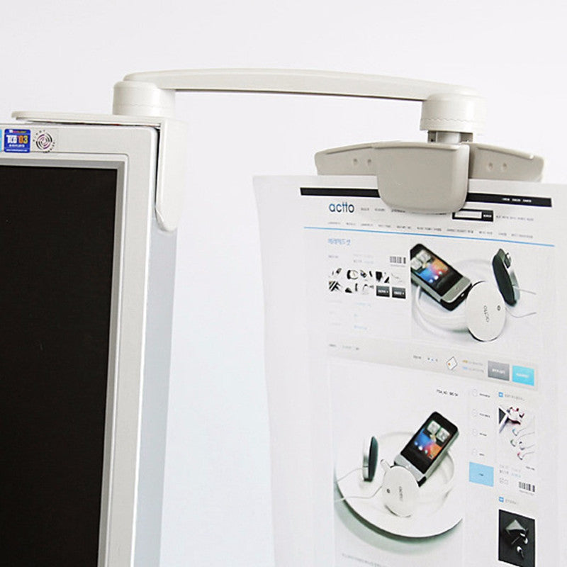 Folded 360 Rotation Display Paper File Document Holder Clip Bracket Mount For Computer PC LCD