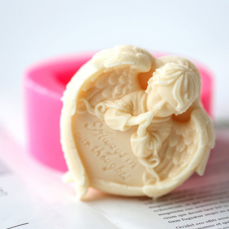 3D Fondant Cake Mold Silicone Baking Mould Angel Wing Decorating With Letters