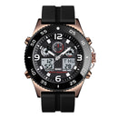 SKMEI 1538 Business Style Dual Display Watch Alarm Multifunction Metal Case Men Digital Watch