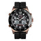 SKMEI 1538 Business Style Dual Display Watch Alarm Multifunction Metal Case Men Digital Watch