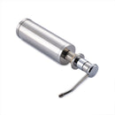Silver Stainless Steel Liquid Soap Dispenser Sink Soap Box Bottle for Kitchen or Bathroom