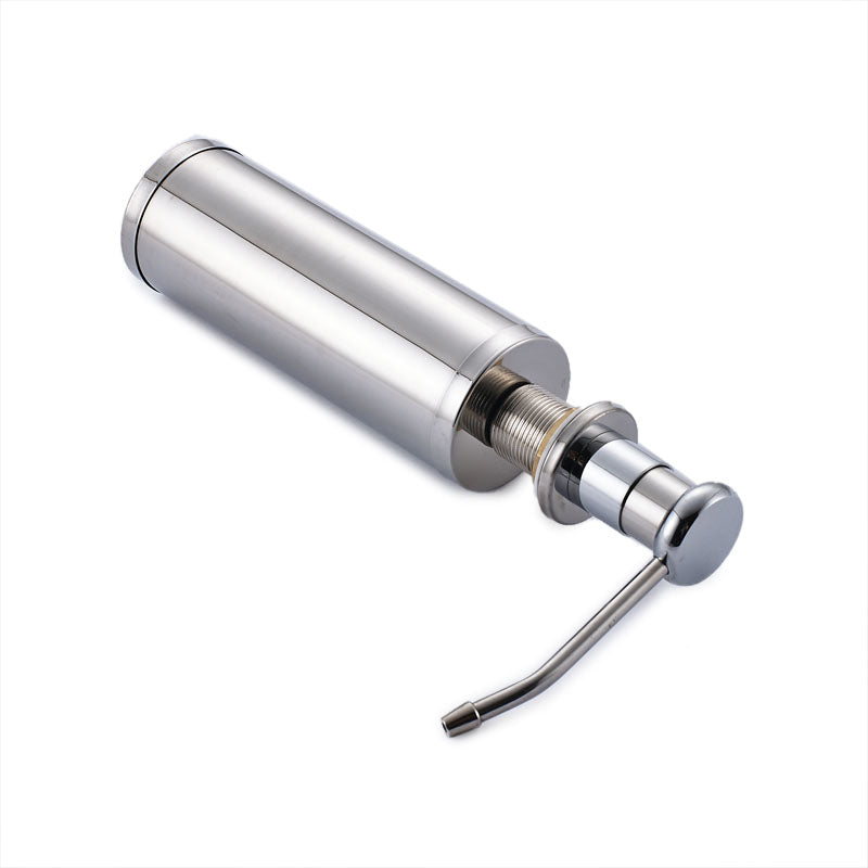 Silver Stainless Steel Liquid Soap Dispenser Sink Soap Box Bottle for Kitchen or Bathroom