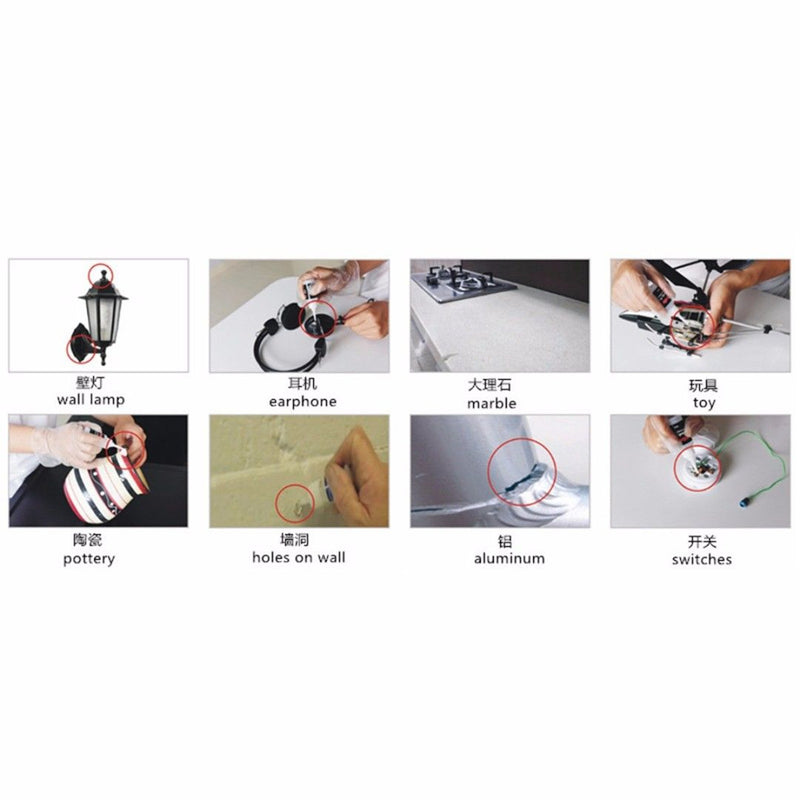 Strong Powder Adhesive Glue Kit Set 7 Second Quick Bonding Speedy Fix Repair Glue