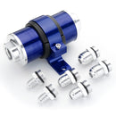 AN6 AN8 AN10 30 Micron Billet Aluminum Inline Fuel Oil Petrol Filter+Bracket Set