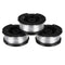 8Pcs Weed Eater String Replacement Spool Line + 2Pcs Trimmer Cap For Black For Decker Lawnmower