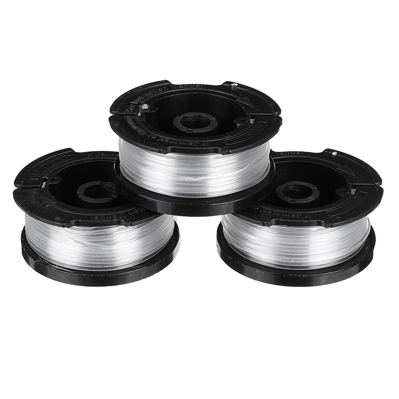 8Pcs Weed Eater String Replacement Spool Line + 2Pcs Trimmer Cap For Black For Decker Lawnmower