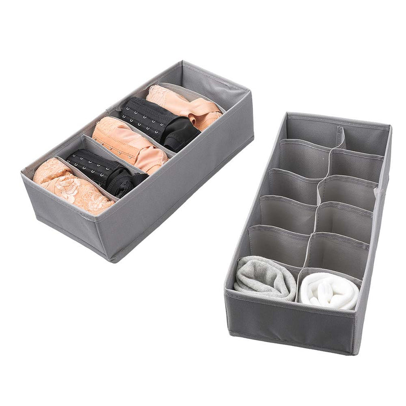 2Pcs Foldable Underwear  Storage Baskets Socks Storage Box