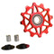 Qikour Cycling Bicycle Bike Rear Derailleur Ceramic Guide Pulley 12T Tooth Guide Wheel