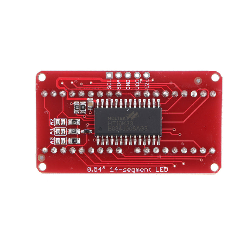 5pcs 4-bit Pozidriv 0.54 Inch 14-segment LED Digital Tube Module Red I2C Control 2-line Control LED Display Screen Module