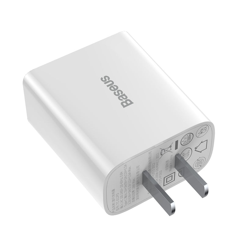 Baseus TC-012 3A 18W QC3.0 Smart Dual USB Quick Charge Wall Charger for Samsung S10+ Xiaomi Redmi Note8 HUAWEI Mate30 Pro