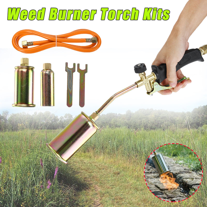 Weed Killer Gas Burner Torch Kits Garden Grass Shrub 50 35 25mm Nozzle Hose Set