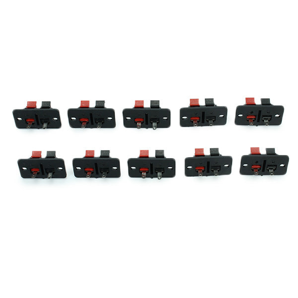 10pcs 2 Pins Audio Speaker Test Spring Terminals Clip AC/DC Connectors Jack Plug