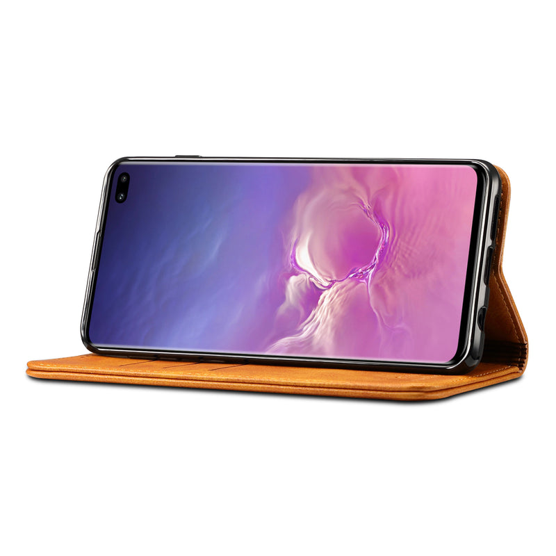 Bakeey Magnetic Flip Protective Case For Samsung Galaxy S10 Plus 6.4 Inch Wallet Card Slot Kicktand Cover