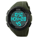 SKMEI 1122 Digital Watch Men Rubber Band Pedometer Outdoor Sport Men Wrist Watch