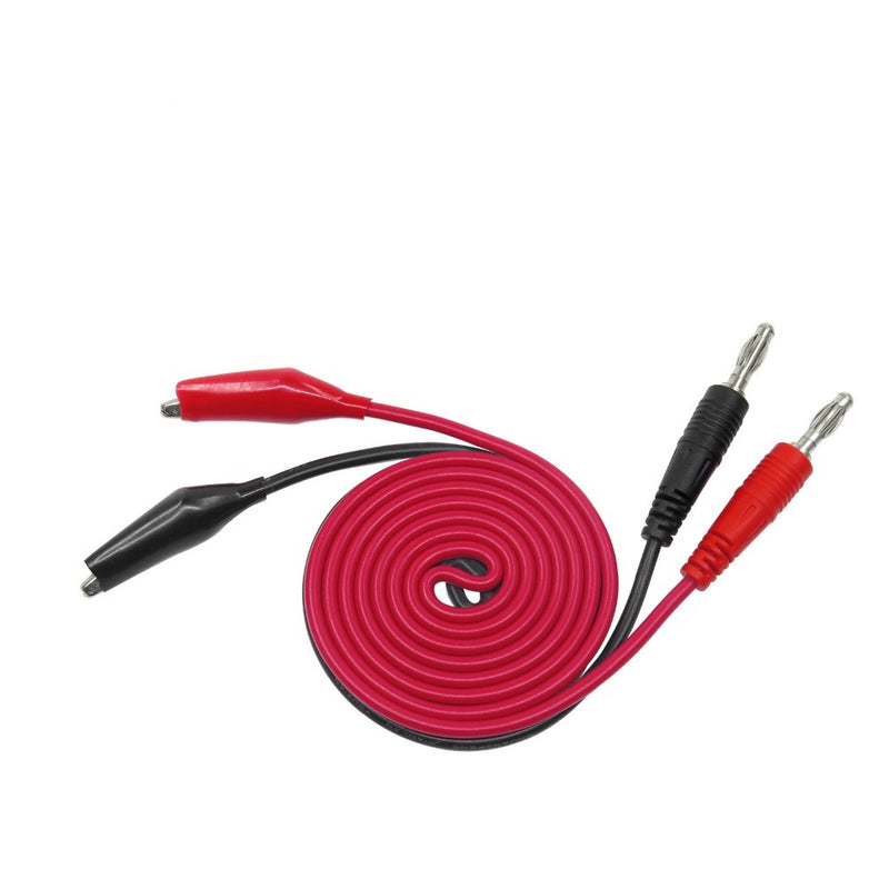 Cleqee P1038 1Set Double Stitch Crocodile Test Lead Clip To Probe Cable For Multimeters